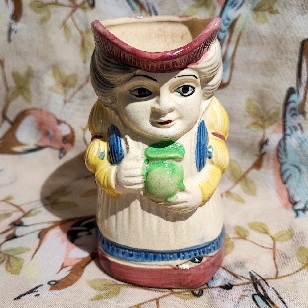 Vintage 1940's Toby Mini Mug Pitcher Jug Barware Colonial Victorian Lady Japan